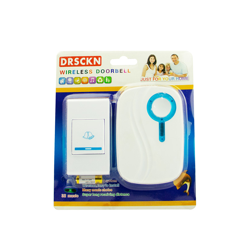 Wireless-Doorbell-Sonnette-sans-Fil-DRSCKN-a-Courant-et-Batterie-12-Volts